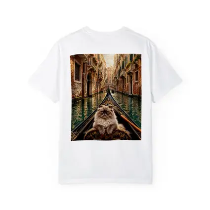 Himalayan Cat Riding Gondola Venice Canal