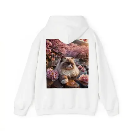 Himalayan Cat Cherry Blossoms Japanese Hot Springs