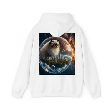 Himalayan Cat Floating in Space Bubble