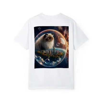 Himalayan Cat Floating in Space Bubble