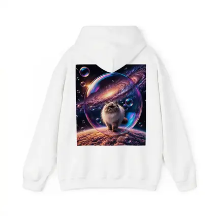 Himalayan Cat Floating Space Galaxy Bubble
