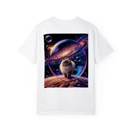 Himalayan Cat Floating Space Galaxy Bubble