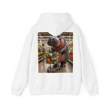 Hippo Shopping Groceries In Supermarket