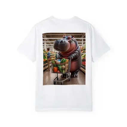 Hippo Shopping Groceries In Supermarket
