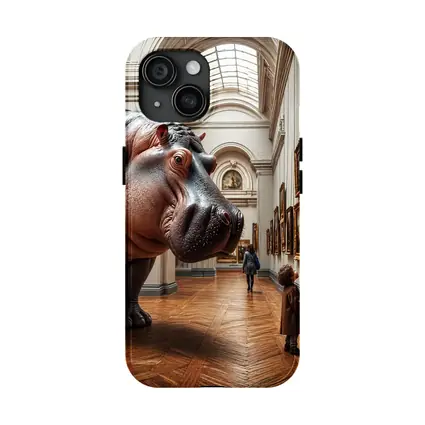 Hippopotamus Child Encounter Inside Art Museum