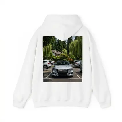 Honda Accord Silver Parked Green Trees
