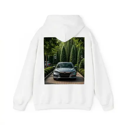 Honda Accord Parked Among Lush Green Trees