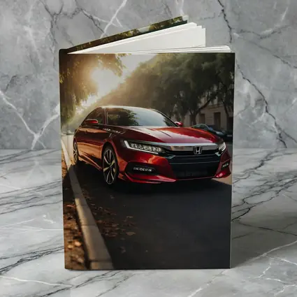 Honda Accord Red Sedan Urban Street Scene
