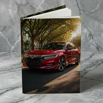 Honda Accord Red Sedan Tree Lined Street