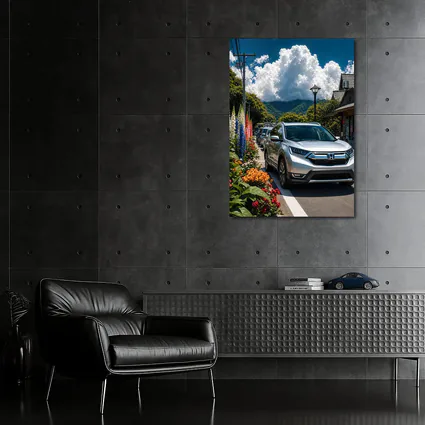 Honda CR-V Silver SUV Mountain Village Street