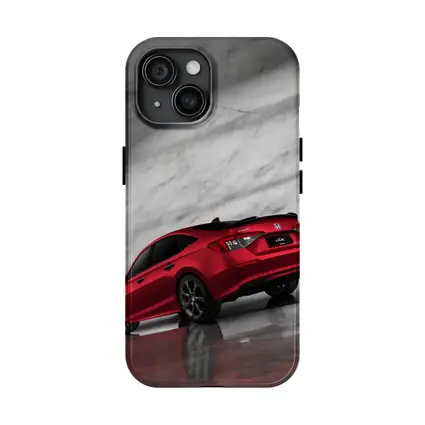 Honda Civic Red Car Marble Studio Background