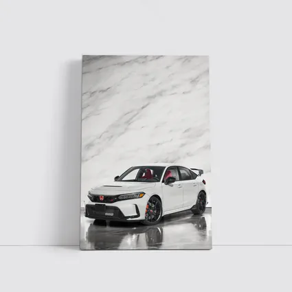 Honda Civic Type R White Marble Background