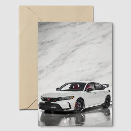 Honda Civic Type R White Marble Background