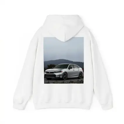 Honda Civic Silver Sedan Misty Mountain Background