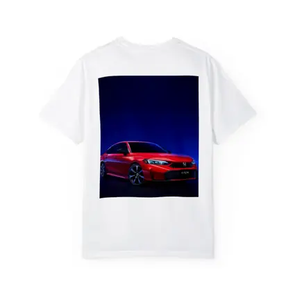 Red Honda Civic Dark Blue Studio Background