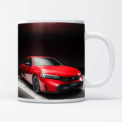 Honda Civic Red Car Dark Garage