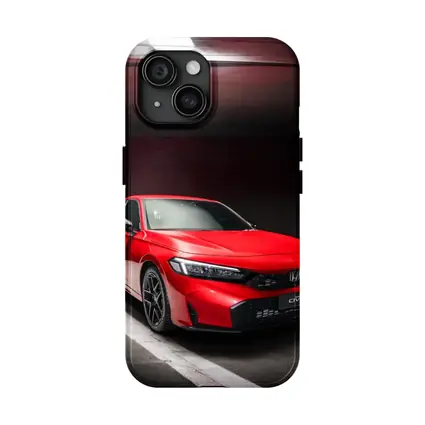 Honda Civic Red Car Dark Garage