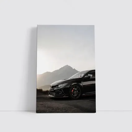 Honda Civic Type R Black Mountain Backdrop
