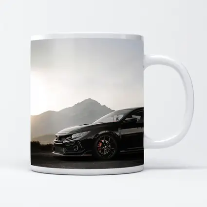 Honda Civic Type R Black Mountain Backdrop