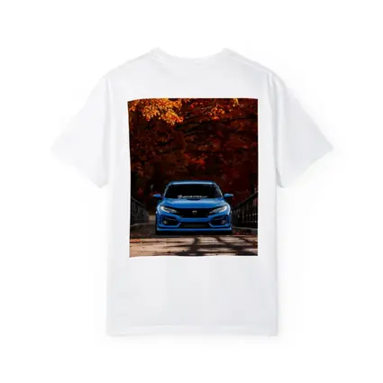 Honda Civic Blue Front Autumn Trees