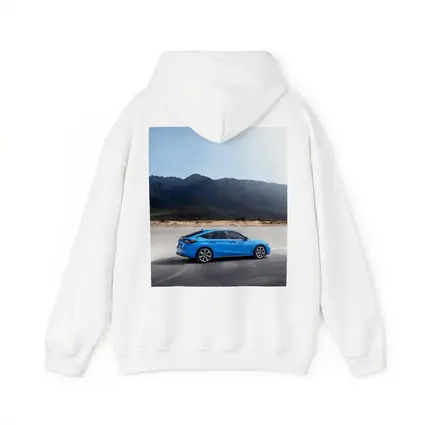 Honda Civic Blue Hatchback Desert Mountains
