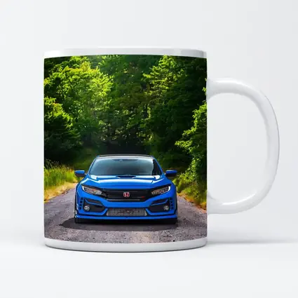 Honda Civic Type R Blue Forest Road