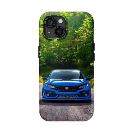 Honda Civic Type R Blue Forest Road