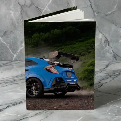 Honda Civic Type R Blue Forest Road