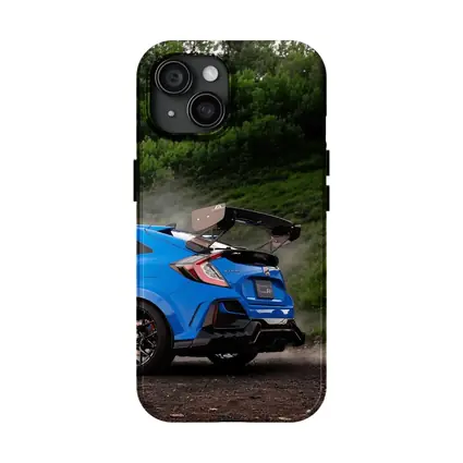 Honda Civic Type R Blue Forest Road