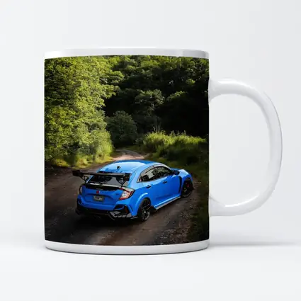 Honda Civic Type R Blue Forest Road