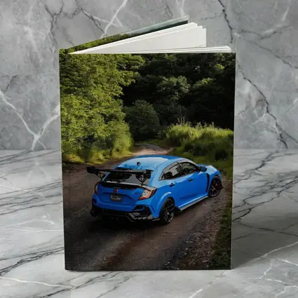 Honda Civic Type R Blue Forest Road