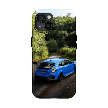 Honda Civic Type R Blue Forest Road