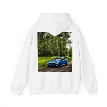 Blue Honda Civic Type R Forest Road