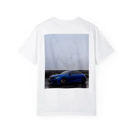 Honda Civic Blue on Marble Background
