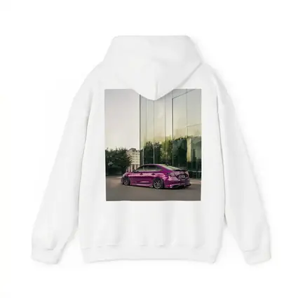 Honda Civic Purple Chrome Stance Glass Building