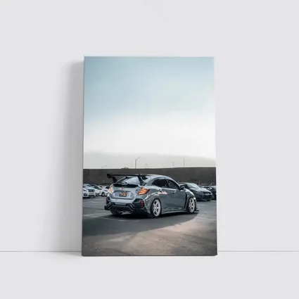 Honda Civic Type R Gray Parking Lot