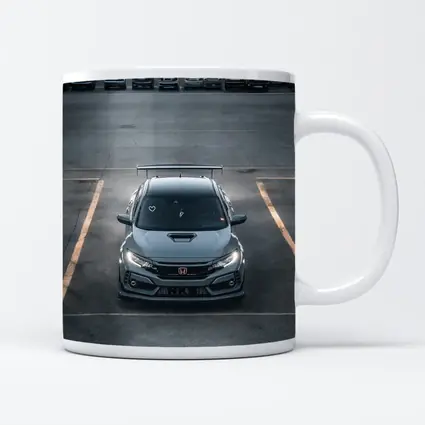 Honda Civic Type R Gray Parking Lot