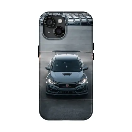 Honda Civic Type R Gray Parking Lot