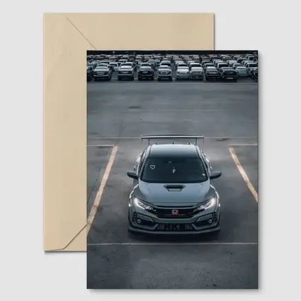 Honda Civic Type R Gray Parking Lot