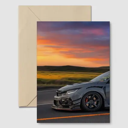 Honda Civic Type R Grey Sunset Road