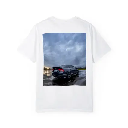 Honda Civic Sedan Wet Parking Lot Cloudy Sky