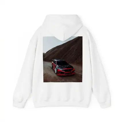 Honda Civic Red Modified Car Mountain Backdrop