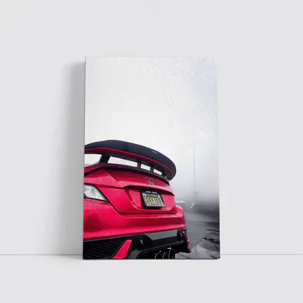 Honda Civic Type R Red Foggy Background