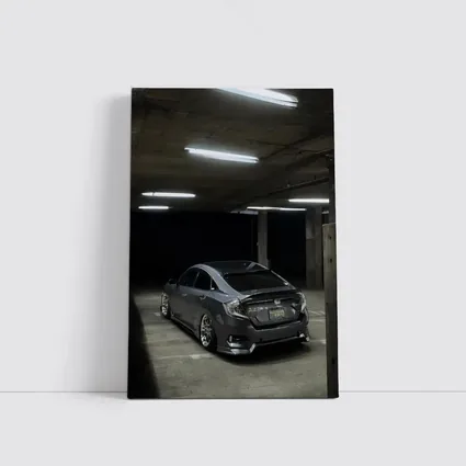 Honda Civic Stance Dark Parking Garage