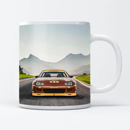 Honda Civic Sport Racing on Mountain Road