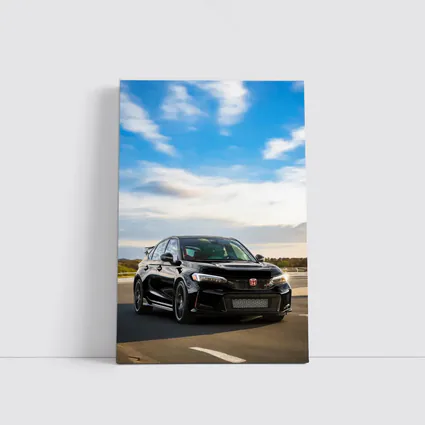 Honda Civic Type R Black Highway Drive
