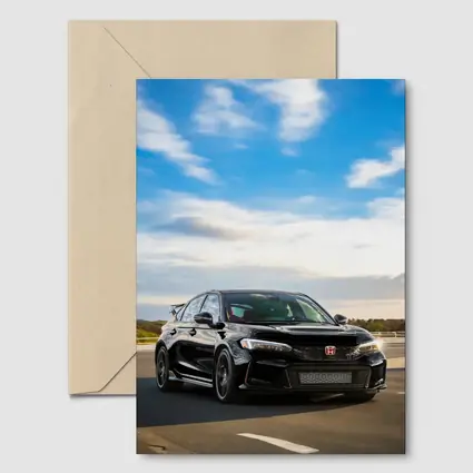 Honda Civic Type R Black Highway Drive