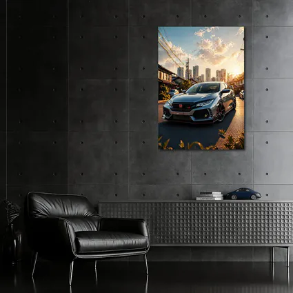 Honda Civic Type R Tokyo Street Sunset