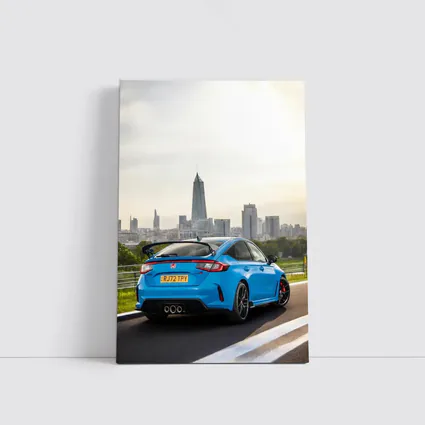 Honda Civic Type R Blue City Skyline
