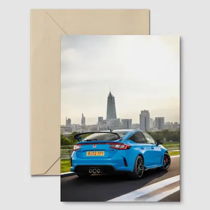 Honda Civic Type R Blue City Skyline